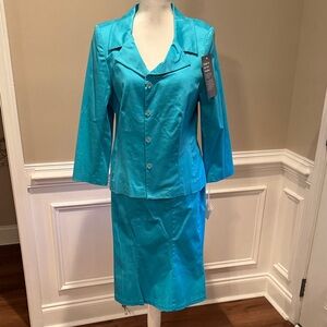 Jonathan Martin Turquoise Skirt Set